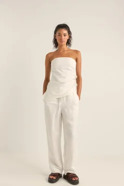 Frankie Strapless Top White