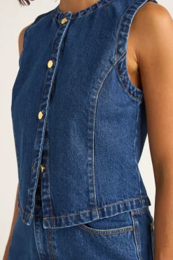 Gia Denim Vest Indigo