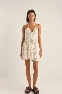 Harper Halter Mini Dress Red Floral