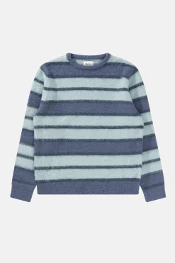 Harvey Mohair Stripe Knit Blue