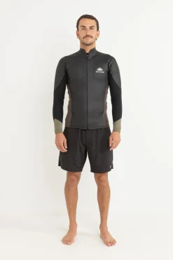 Heritage Front Zipper Jacket Black