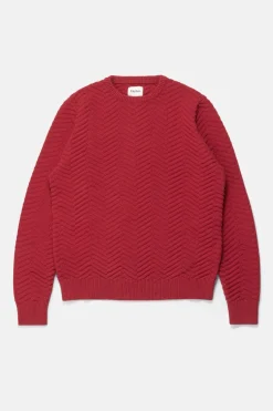 Herringbone Knit Red