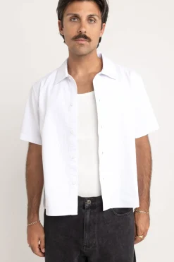 Jesse Pleat Ss Shirt White
