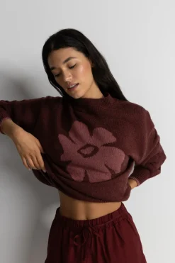 Juliet Floral Jumper Burgundy