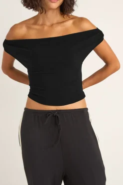 Juno Off Shoulder Top Black