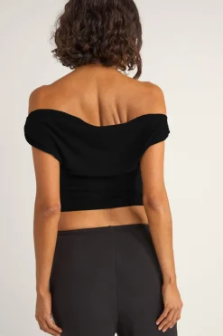 Juno Off Shoulder Top Black