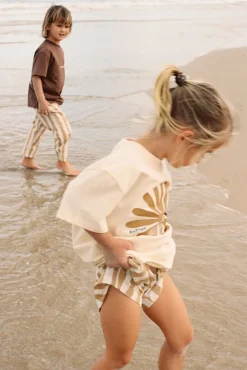 Kids Sun Ra SS T-Shirt Natural White