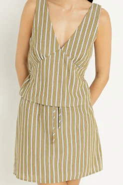 Lenny Drawcord Skirt Olive