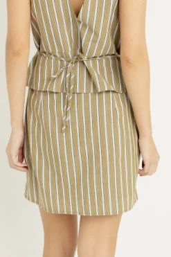 Lenny Drawcord Skirt Olive