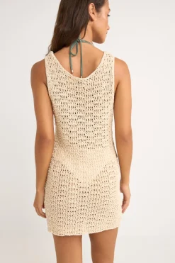 Maddi Scoop Neck Mini Dress Creme