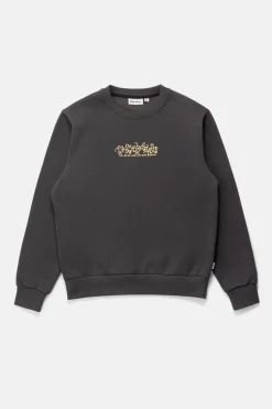 Markings Fleece Crew Stone Blue