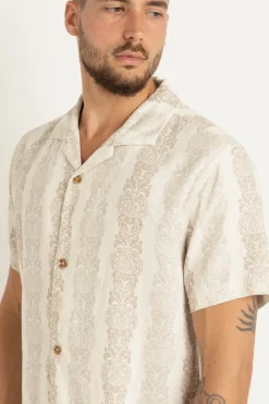 Pineapple Stripe Ss Shirt Sand