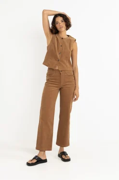 Ranch High Waist Corduroy Pant Cedar