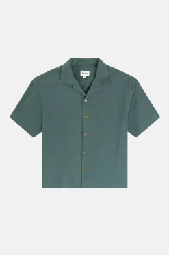 Relaxed Texture Ss Shirt Teal