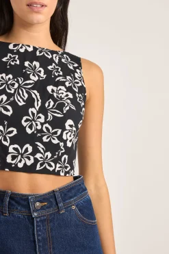 Roselle Tie Back Top Roselle Floral