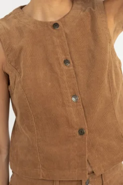 Sadie Corduroy Vest Cedar
