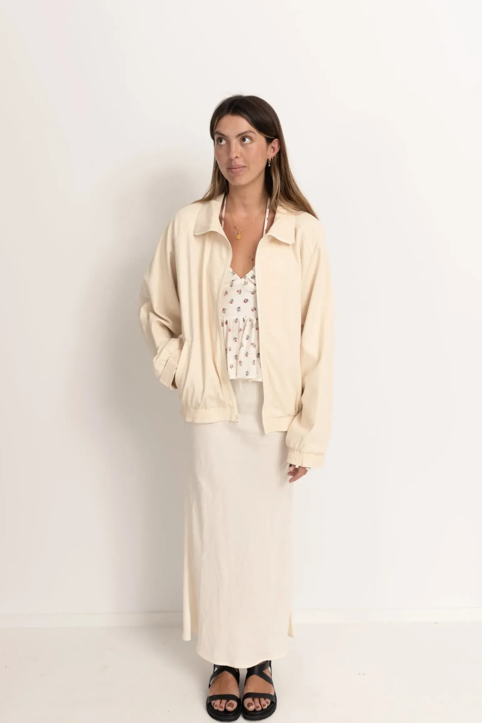 Santa Monica Bomber Jacket Cream