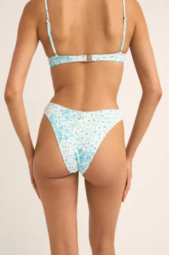 Serenity Floral Panelled Underwire Top Blue