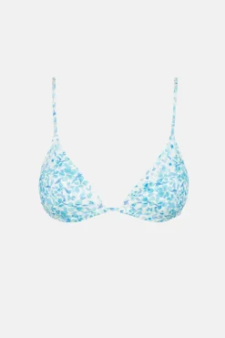 Serenity Floral Slide Tri Top Blue