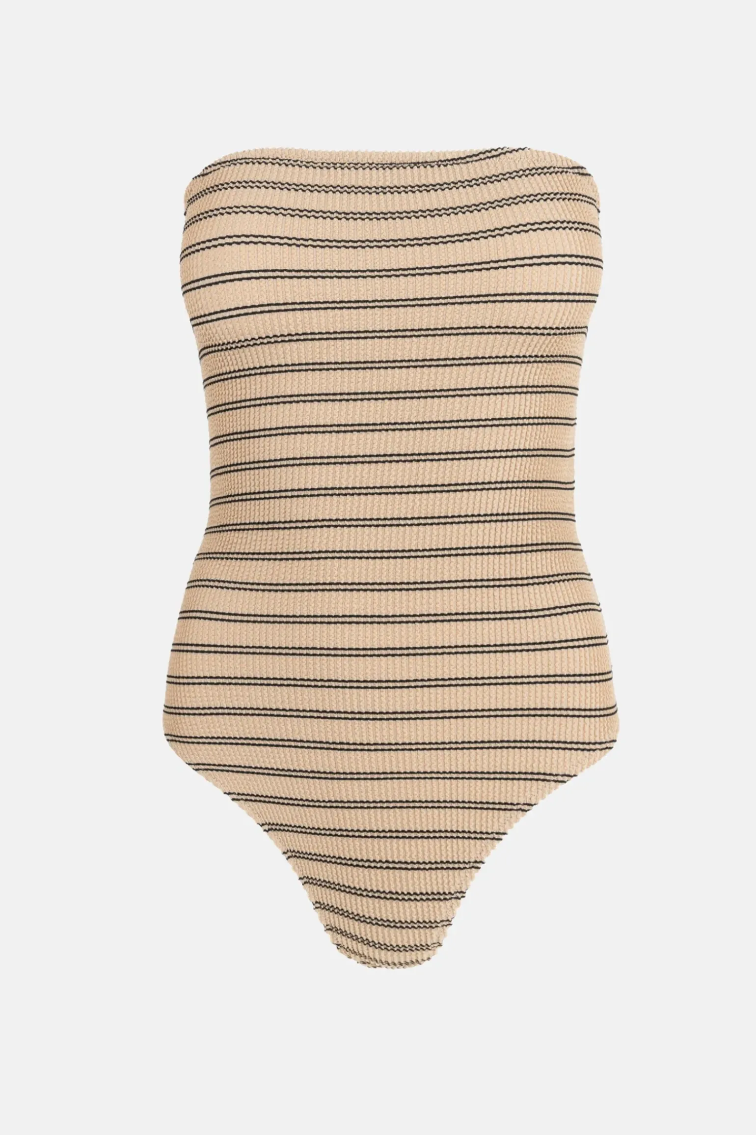 Sol Stripe Strapless One Piece Black