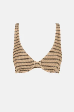 Sol Stripe Underwire Top Black