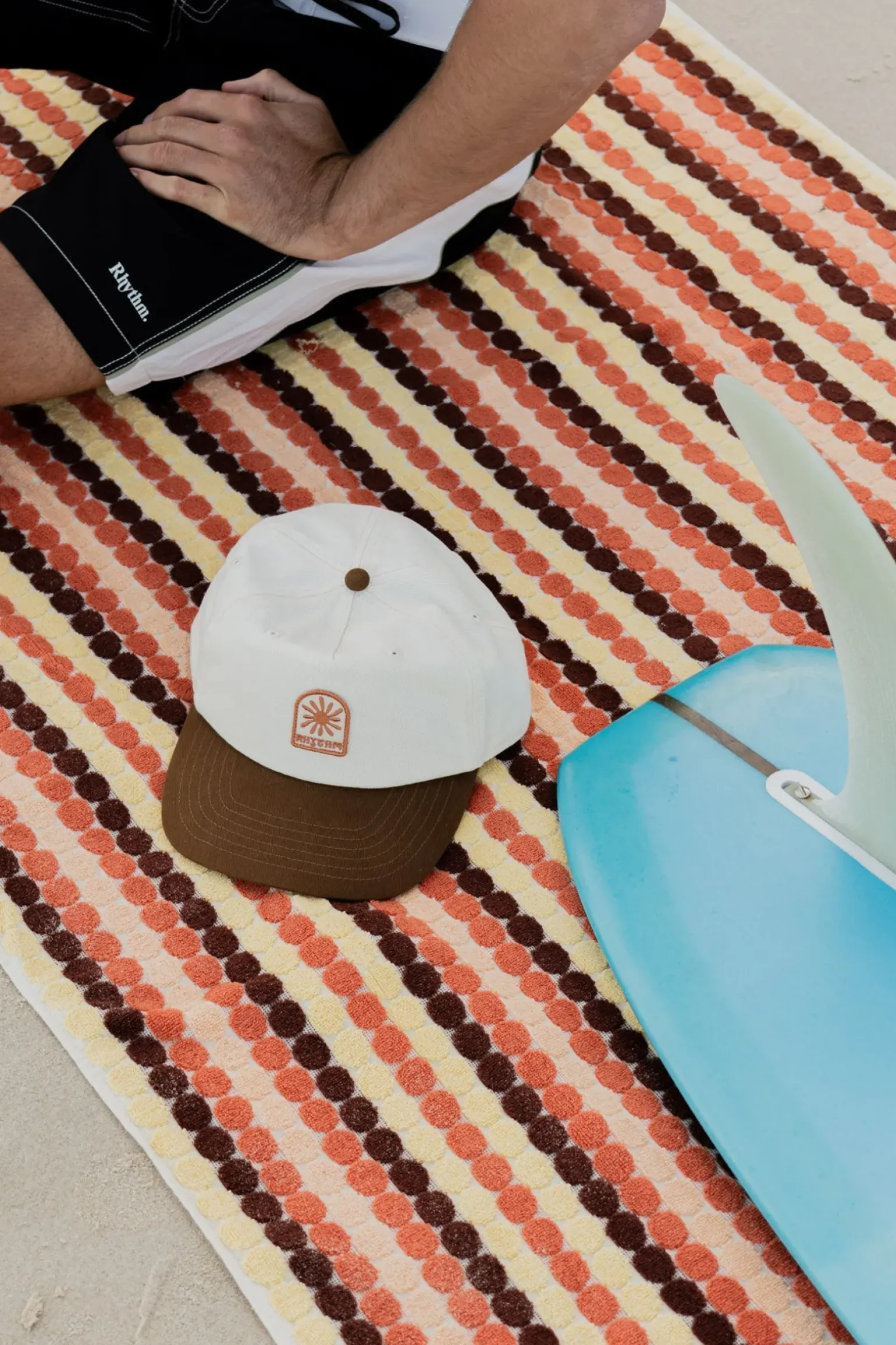 Vacation Stripe Towel Burnt Orange