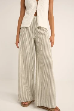 Valley Stripe Wide Leg Pant Ivy