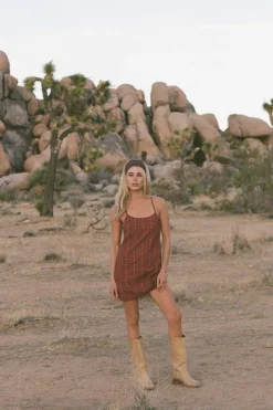 Vintage Floral Mini Dress Burgundy
