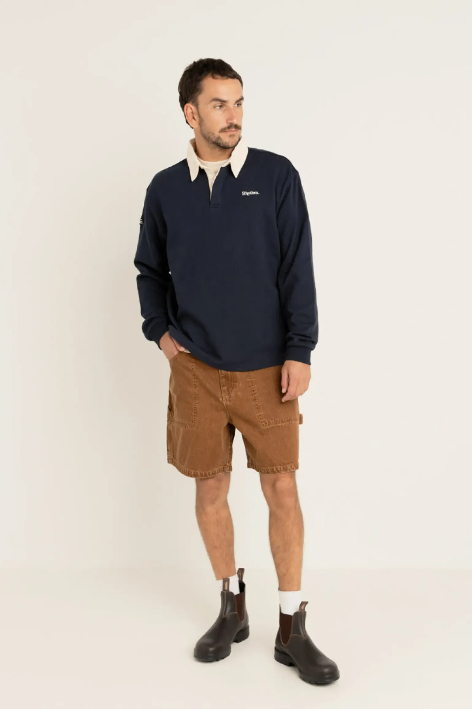 Vintage Rugby Ls Polo Indigo