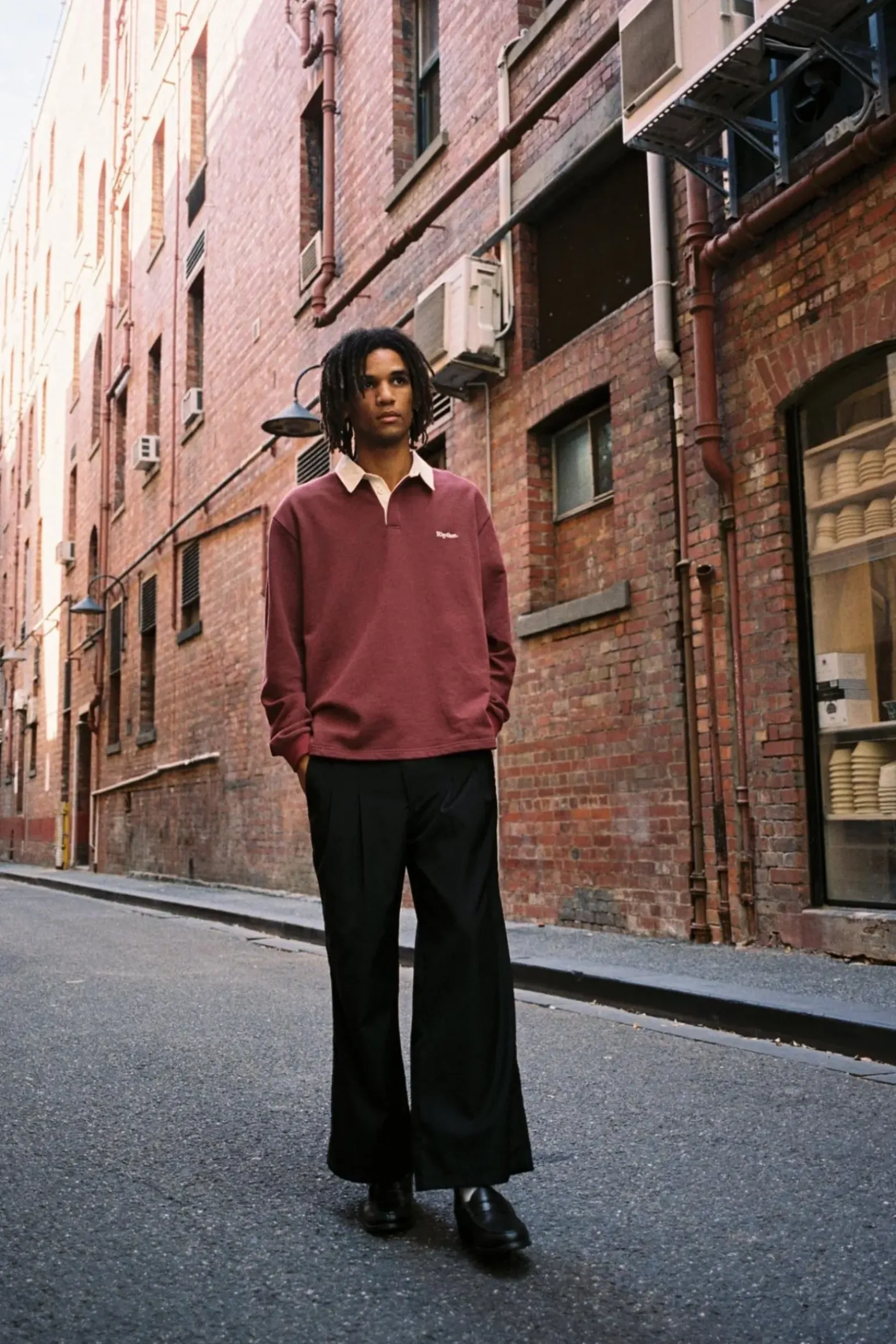 Vintage Rugby Ls Polo Merlot