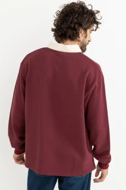 Vintage Rugby Ls Polo Merlot