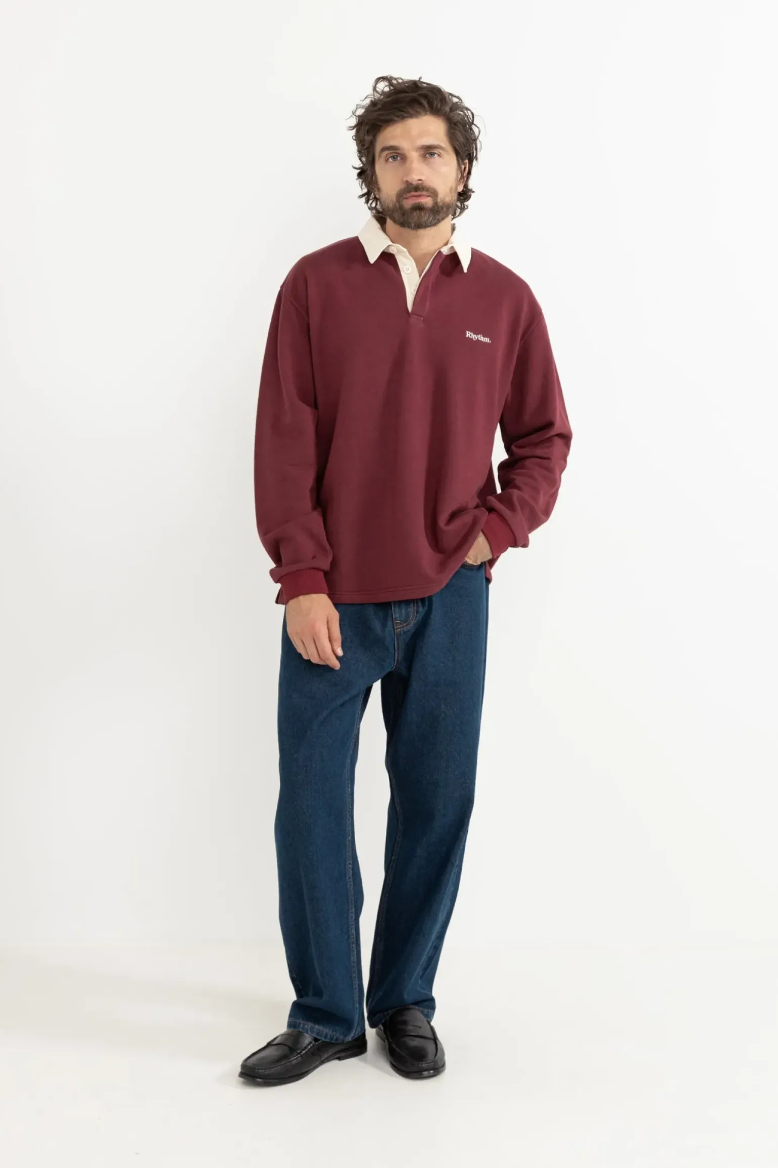 Vintage Rugby Ls Polo Merlot