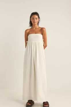 Zali Tie Side Maxi Dress Coconut