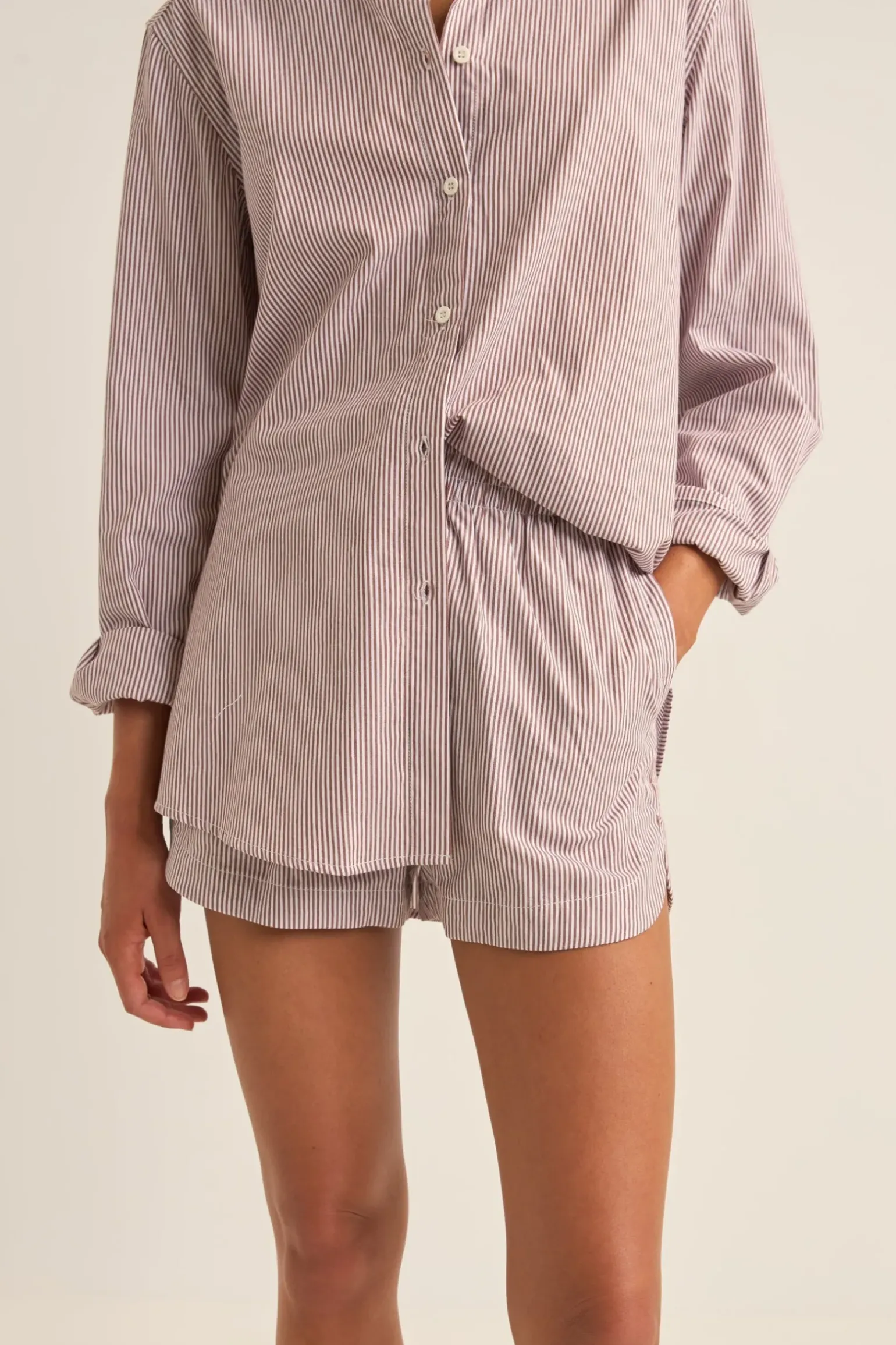 Zephyr Stripe Beach Short Chocolate